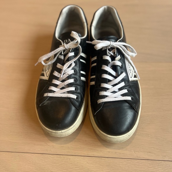 Prada leather trainers. Black. Men size uk 7 . - Picture 2 of 5